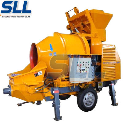China Mobile Potable Concrete Mixer Machine Two Feeding Modes Driven By Diesel Engine supplier
