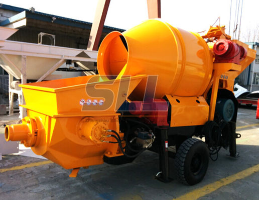 China Construction Machinery Mini Portable Concrete Pump 30m3/H With Drum Mixer supplier