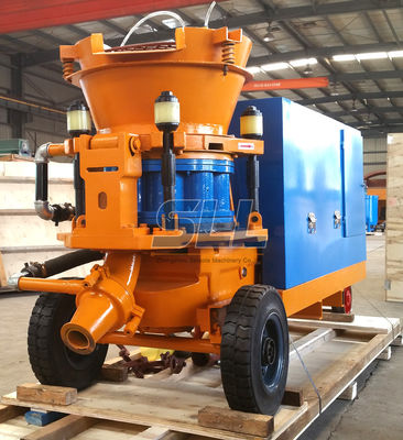 China 5 Cubic Meter Per Hour Concrete Spraying Machine , Tunnel Construction Mini Concrete Pump supplier