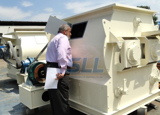 China 18.5kw 380v Dry Mortar Mixer Machine Twin Shaft Paddle Mixer Steel Material supplier