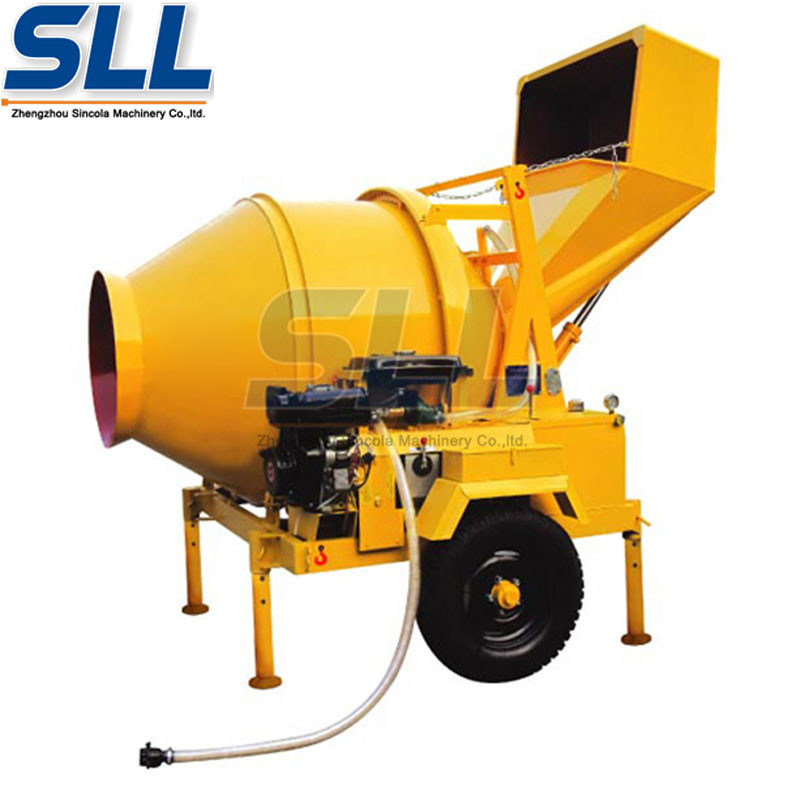 Drum Rotated Portable Concrete Mixing Equipment Self Falling Type 5.5kw