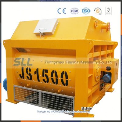 China Twin Shaft Electric Concrete Mixer Machine 350L For Bridges Construction supplier