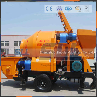 China 30m3/H Output Mobile Concrete Mixer And Pump Strong Transfer Capability supplier