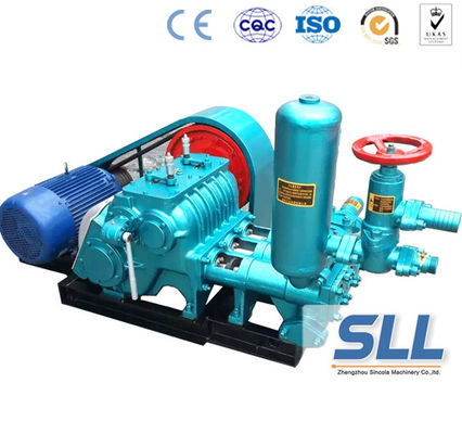 China Horizontal Drill Rig Concrete Grout Pump , SBW Triplex Plunger Electric Cement Grout Pump supplier