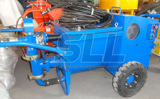 China Fully Hydraulic Mortar Pump Machine Mobil Concrete Pump Fast Speed 110L Min supplier