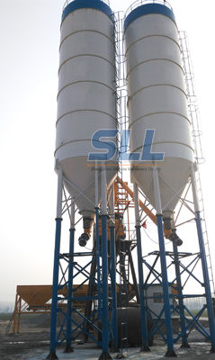 300 Ton Bulk Storage Silos , Lime Storage Silo For Concrete Mixing Plant supplier