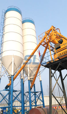 300 Ton Bulk Storage Silos , Lime Storage Silo For Concrete Mixing Plant supplier