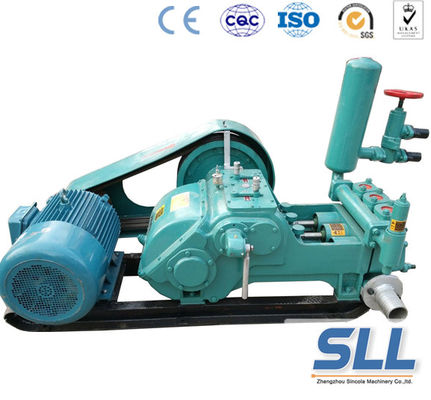 Horizontal Drill Rig Concrete Grout Pump , SBW Triplex Plunger Electric Cement Grout Pump supplier