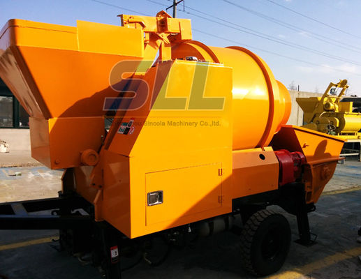 Construction Machinery Mini Portable Concrete Pump 30m3/H With Drum Mixer supplier