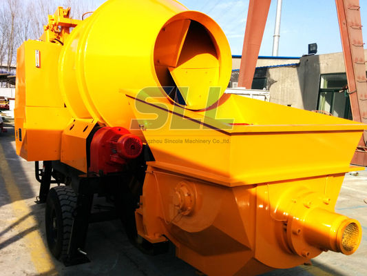 Construction Machinery Mini Portable Concrete Pump 30m3/H With Drum Mixer supplier