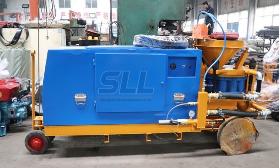 Diesel Engine Wet Shotcrete Machine 10m3/min With Air Compressor Working supplier